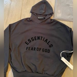 FEAR OF GOD ESSENTIALS HOODIE 'JET BLACK'